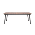 Modern Rectangular Wooden Table with Metal Legs
