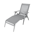 Adjustable Outdoor Lounge Chair with Aluminum Frame and Mesh Fabric